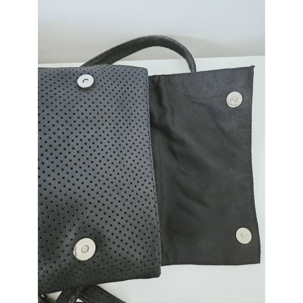 Boho Chic POSSE NEW YORK Black Perforated Backpack Hobo‎ Bag